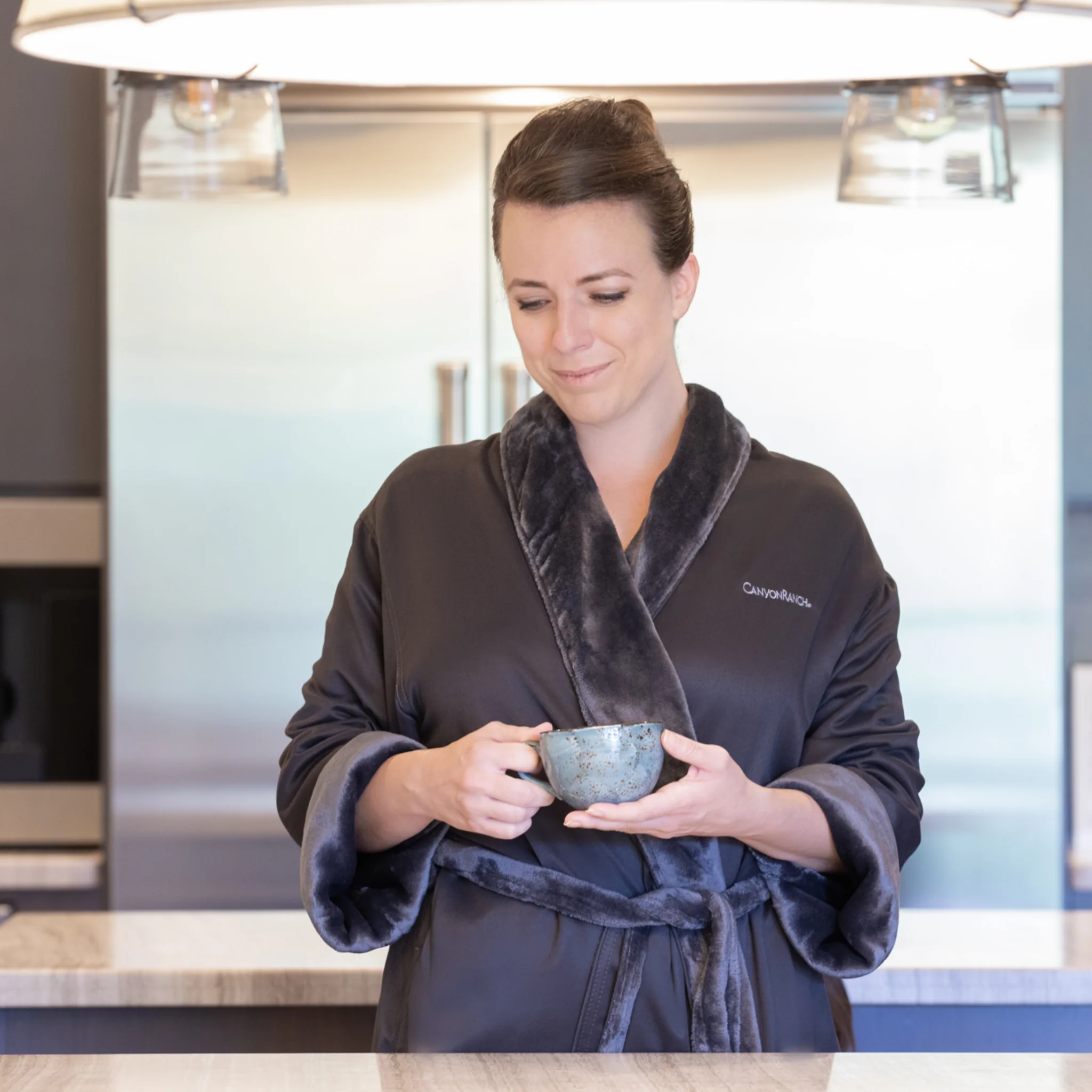 Canyon Ranch Microfiber Bath Robe - Charcoal - Image 3